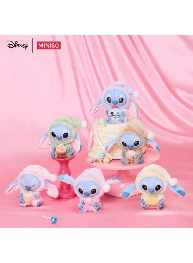 MINISO x Disney Stitch Eat Something Before Sleep Collection Vinyl Plush Keychain Blind Box, Full Display Set of 6 Sealed Mystery Boxes, Character Collectible for Display and Gifting - Image 1