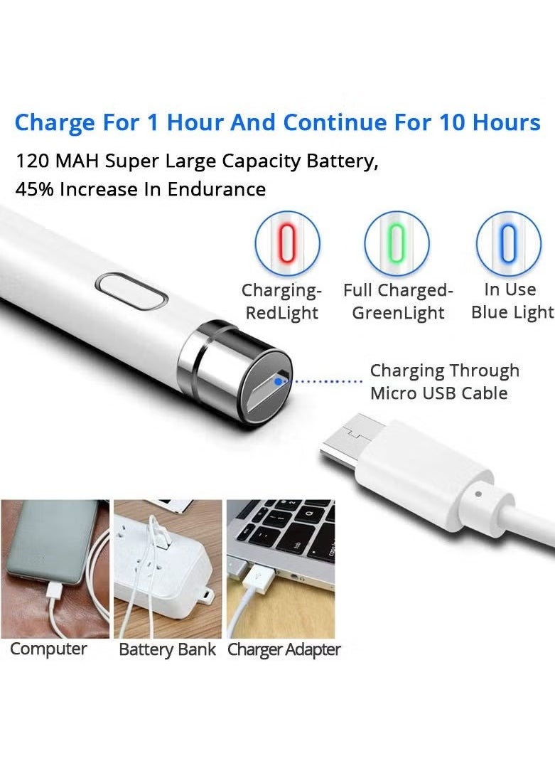 2nd Stylus Pen with Wireless Charging Pencil White 【Anti - Stain & Fingerprint】【Powerful Battery Life】【Excellent Experience】  - Image 5