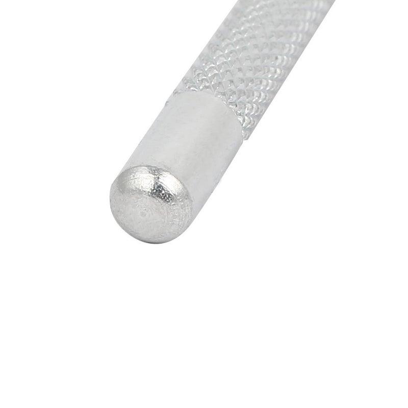 6مم مجموعة 4 قطع من المسامير المعدنية ذات اللون الفضي لثقب الجلود - Image 4