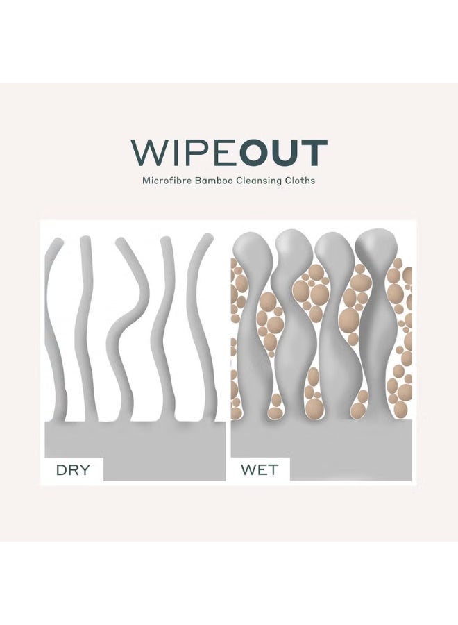 Magnitone London MAGNITONE WipeOut 100% Microfibre Bamboo Cleansing Cloths 2 Pack - Image 3