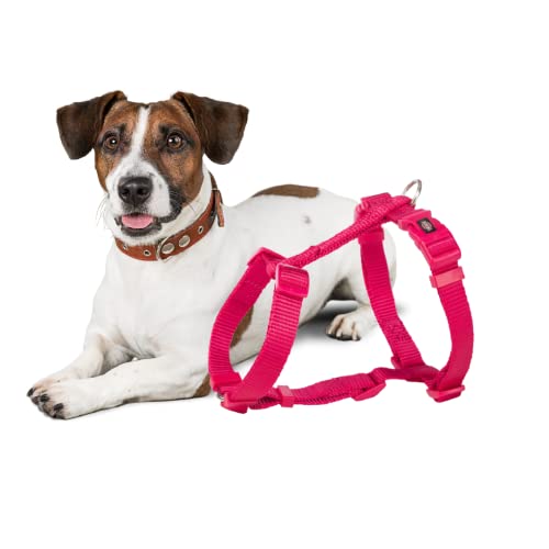 Trixie Premium Touring Harness for Dogs Made with Fleece Padding, Adjustable, and Lightweight Strong D-Ring Keeps The Harness and Leash in Place (M-L, Fuchsia) - Image 3