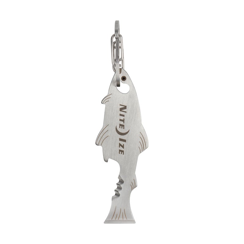 Nite Ize DoohicKey FishKey Key Tool Keychain Multi-Tool, Stainless, 1-Pack - Image 2