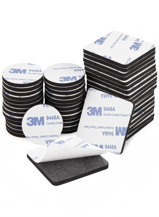3M 100PCS Double Sided Tape Strong Heavy Duty Waterproof Foam Pads | Adhesive Round & Square Sticky Mounting Tapes for Walls, Pictures, Hooks, LED Lights, Home & Office - Image 5