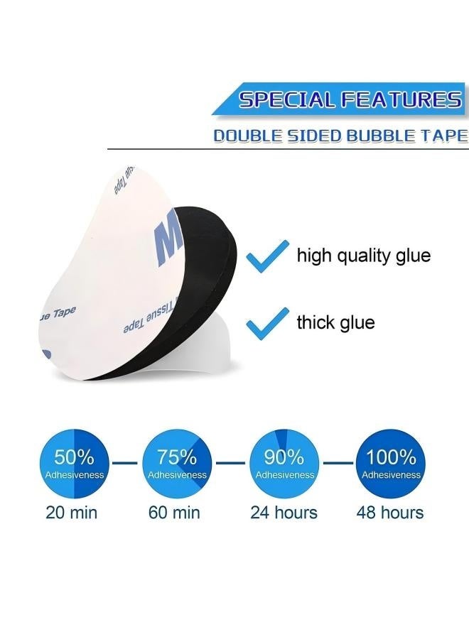 3M 100PCS Double Sided Tape Strong Heavy Duty Waterproof Foam Pads | Adhesive Round & Square Sticky Mounting Tapes for Walls, Pictures, Hooks, LED Lights, Home & Office - Image 3