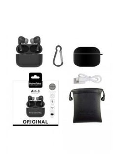 HainoTeko Air-3 Wireless Bluetooth Earbuds Apple & Android Compatibility Built-in Microphone True Wireless Earbuds in-Ear Bluetooth Headphones Earphones Auto Power On/Off Touch Control With Case Noise Cancelling Black  - Image 2