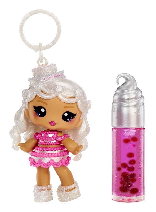 Yummiland Lip Gloss Doll: Sour Sweeties - Misty Cakes Includes DIY Lip Gloss + Removable Keychain, Cosmetic Play, Collectible, Ages 4+ - Image 3