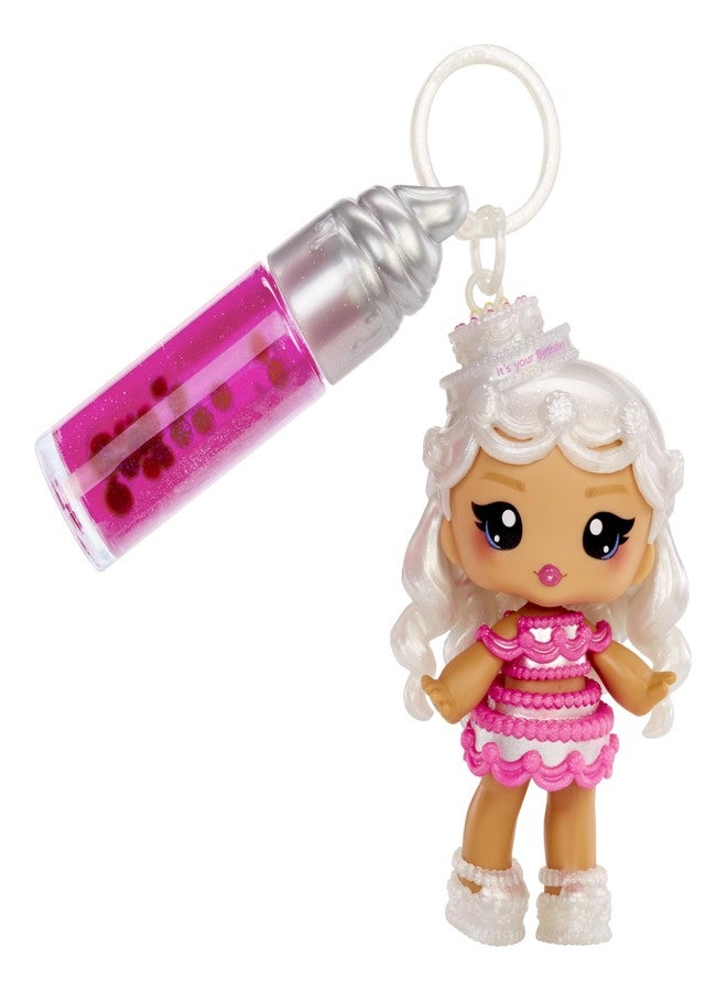 Yummiland Lip Gloss Doll: Sour Sweeties - Misty Cakes Includes DIY Lip Gloss + Removable Keychain, Cosmetic Play, Collectible, Ages 4+ - Image 4