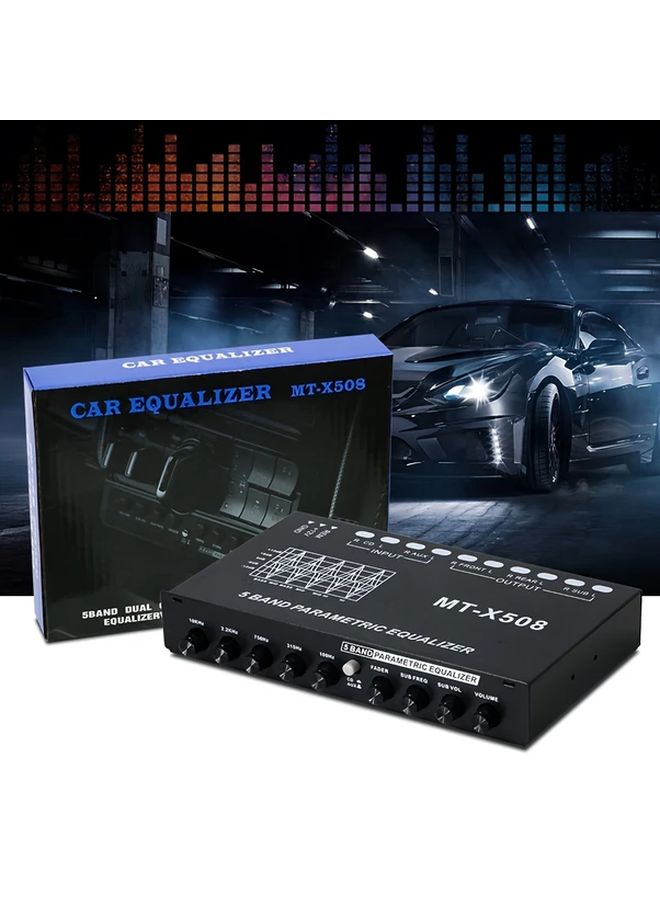 Common 5 Band Car Audio Equalizer 12V Six Channel Crossover Amplifier For Home System - Image 1