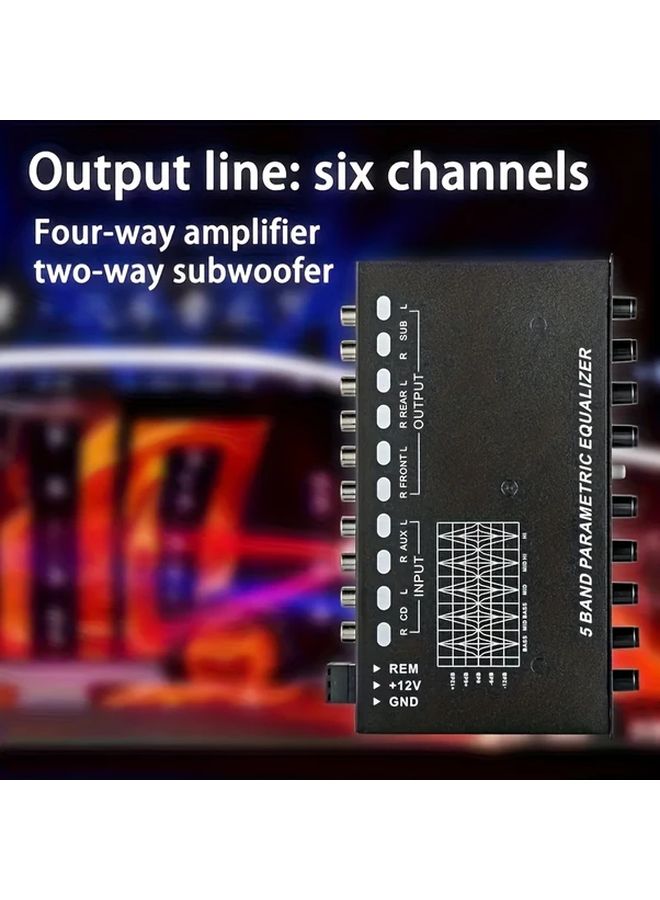 Common 5 Band Car Audio Equalizer 12V Six Channel Crossover Amplifier For Home System - Image 5