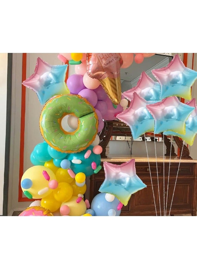 10 PCS Star Balloons 18 Inch, Gradient Foil Star Shaped Balloons, Mylar Helium Foil Balloons for Birthday Party Decorations, Baby Shower, Wedding Anniversary Backdrop Party Supplies - Image 5