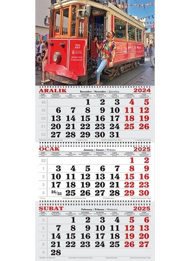 GENC DIJITAL BASKI GENC DIGITAL PRINTING 2025 Sailor Calendar-Beyoğlu Tramway 