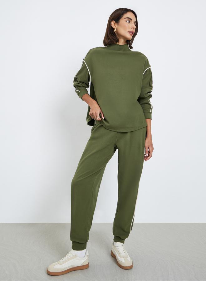 ستايلي سويت شيرت واسع بياقة عالية - Image 2