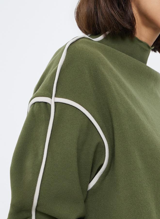 ستايلي سويت شيرت واسع بياقة عالية - Image 4