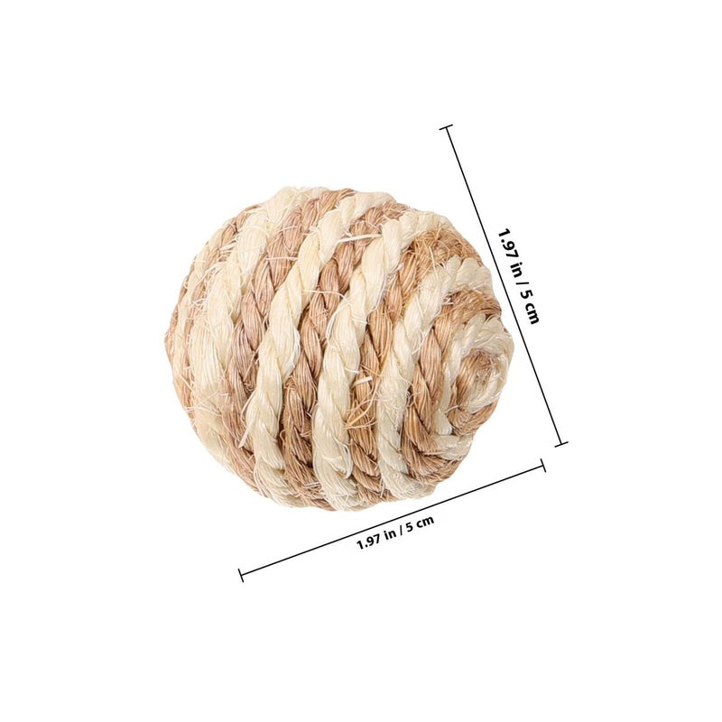 35 Pcs Sisal Cat Balls Interactive Scratcher Toys For Indoor Kitten Exercise Random Color - Image 3