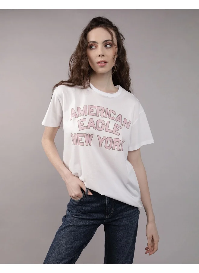 American Eagle AE Boyfriend Logo Graphic T-Shirt