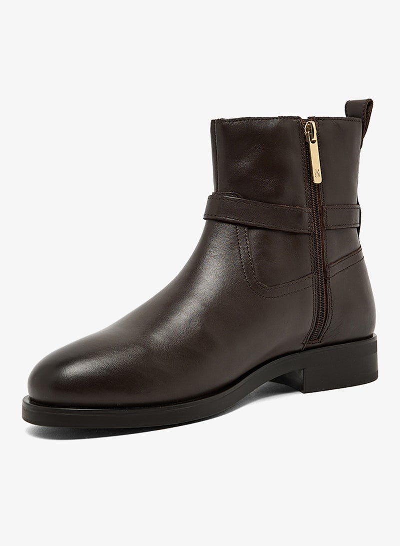 TOMMY HILFIGER Buckle Riding Leather Bootie - Image 2