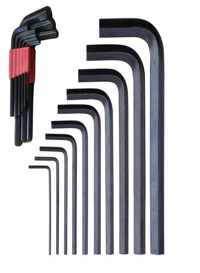 NUHARK Heavy Duty 9-Piece Hex Allen Key Set, Black Finish, Includes Metric Sizes for Precision Assembly, Durable Steel Construction for Long-Term Use in Automotive, DIY, and Industrial Applications - Image 1