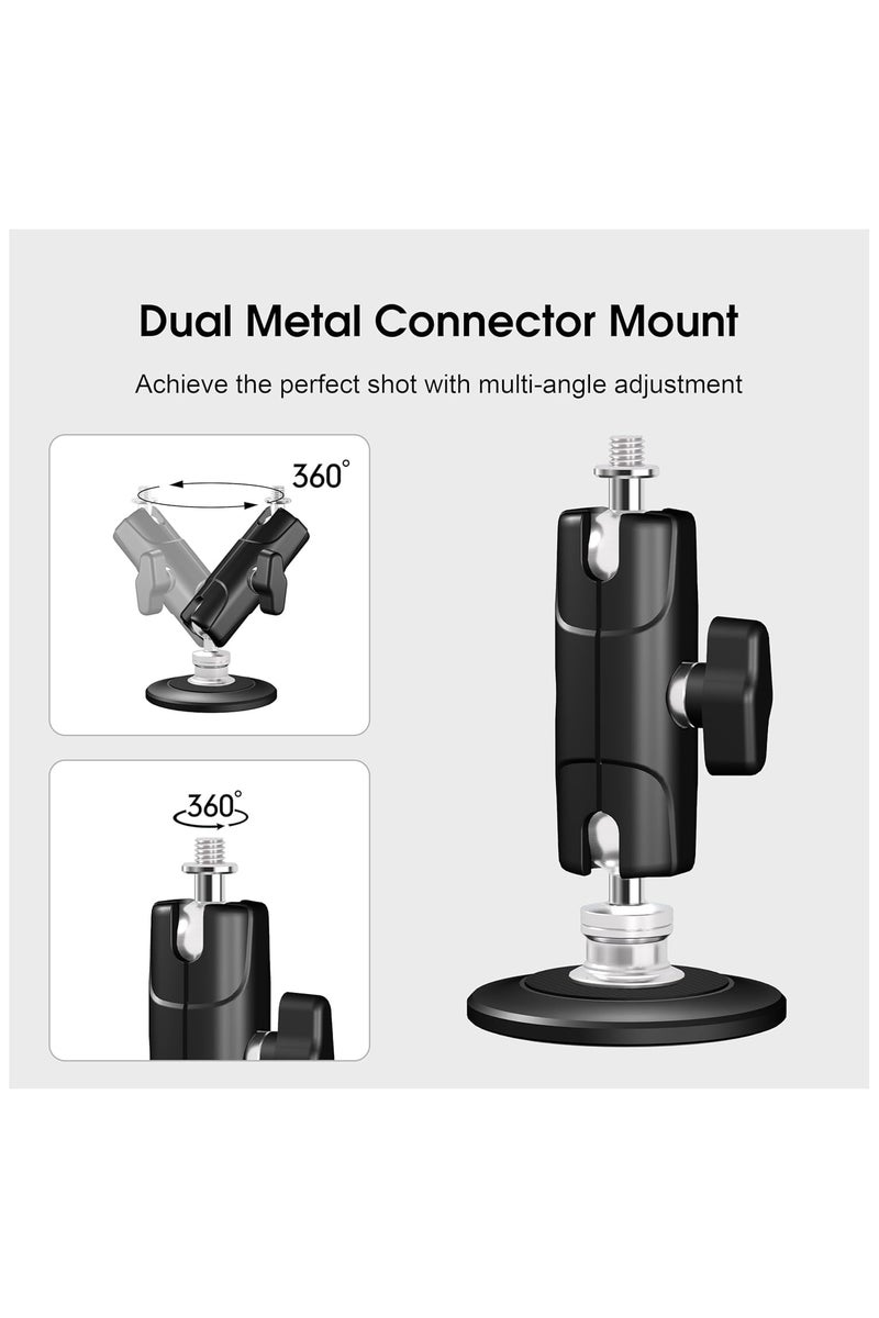 ستارت آر سي الحامل المغناطيسي لإنستا 360 X5، حامل مغناطيسي معدني للتوجيه المغناطيسي 360 حامل سيارة سريع 1/4 برغي لمحول إنستا 360 X5 X4 / لـ Gopro Hero 13 13 12 لـ DJI Action 5 Pro Pocket 3 / AKASO EK7000 Accessories - Image 5