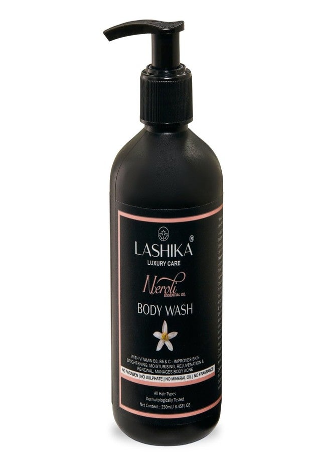 Lashika Neroli Body Wash | With Niacinamide, Vitamin C & Probiotics | Hydrating, Brightening & Gentle Cleansing | Tan Removal | Exfoliating Body Wash | Unisex | 250ml - Image 1