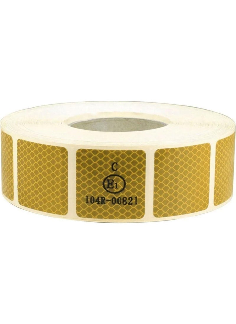 Glaswen 10m Reflective Reflective Phosphorescent Vehicle Auto Truck Strip Tape Tüvtürk Approved Intermittent Yellow Warning Tape  - Image 4