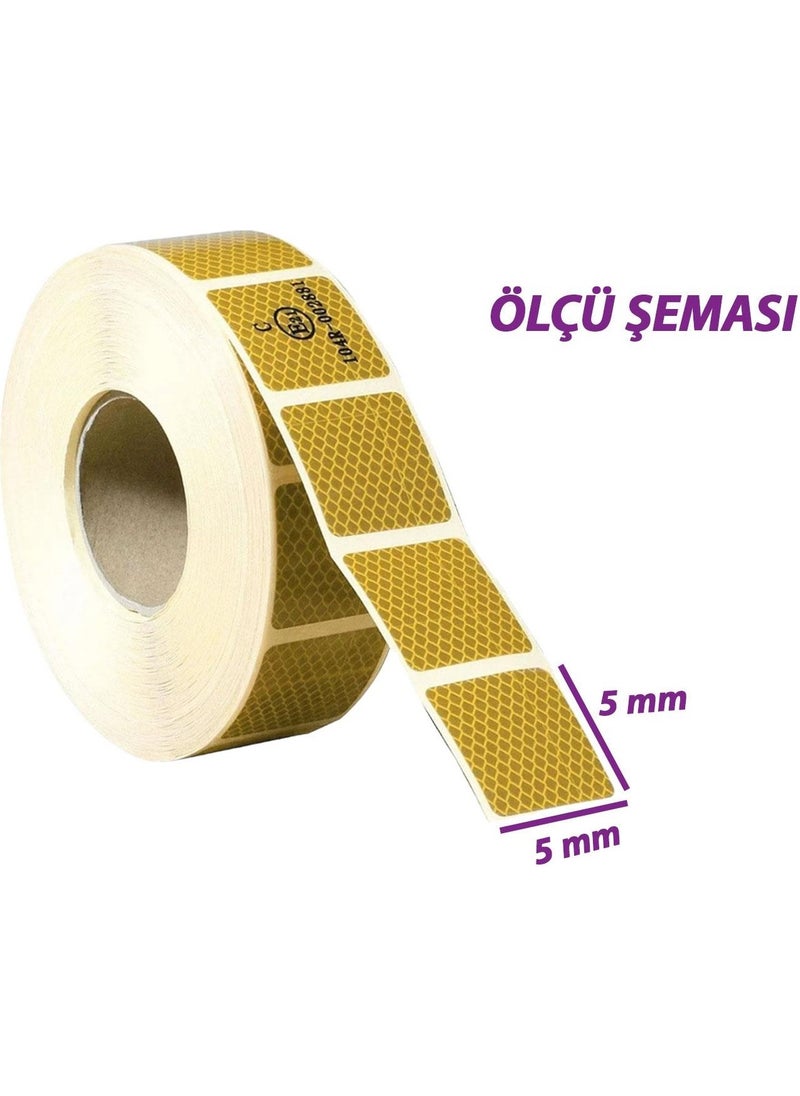 Glaswen 10m Reflective Reflective Phosphorescent Vehicle Auto Truck Strip Tape Tüvtürk Approved Intermittent Yellow Warning Tape  - Image 3