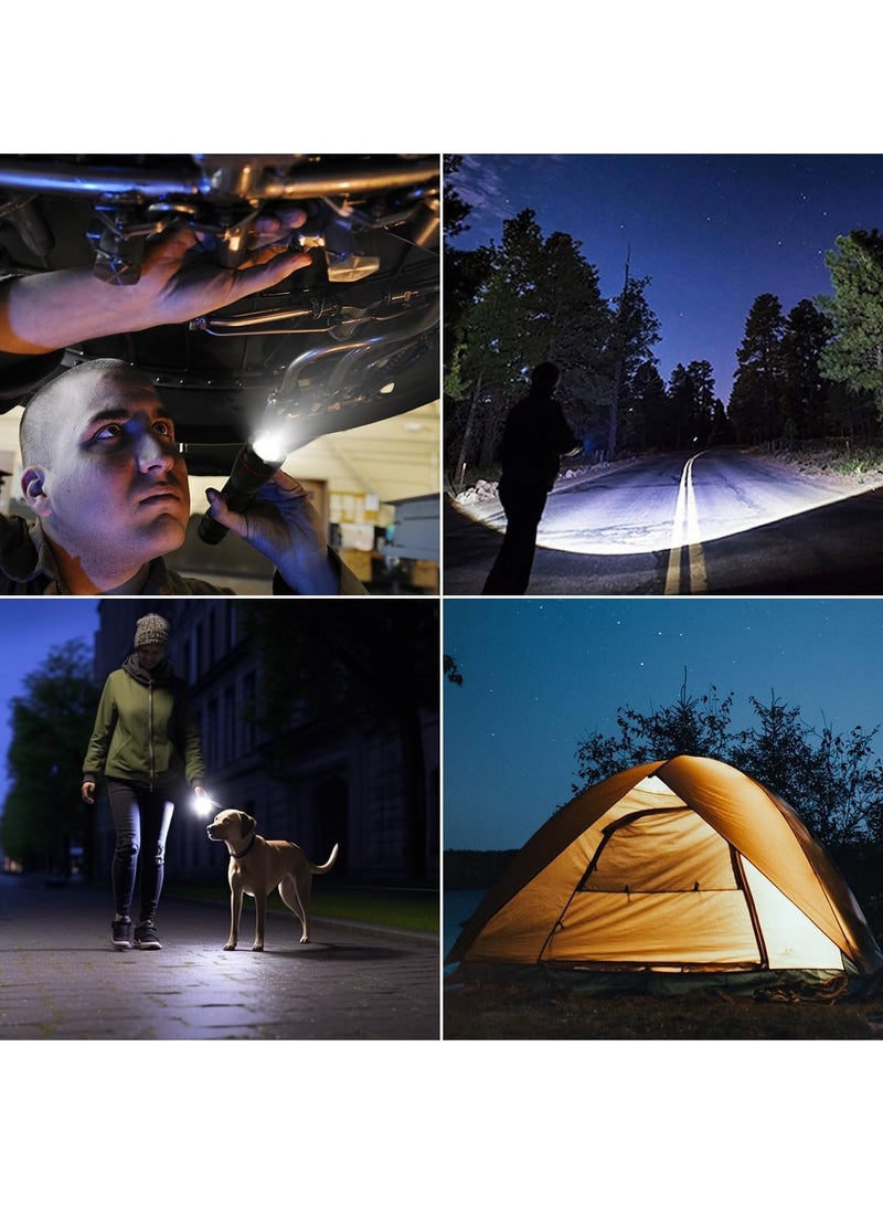 LED Flashlights High Lumens, Small Flashlight, Zoomable, Waterproof, Adjustable Brightness Flash Light for Outdoor, Emergency, AAA Batteries Included, Tactical Camping Accessories  - Image 4