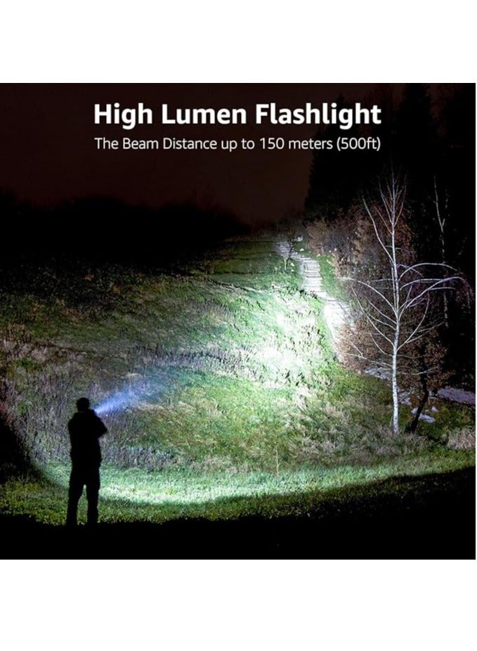 LED Flashlights High Lumens, Small Flashlight, Zoomable, Waterproof, Adjustable Brightness Flash Light for Outdoor, Emergency, AAA Batteries Included, Tactical Camping Accessories  - Image 5