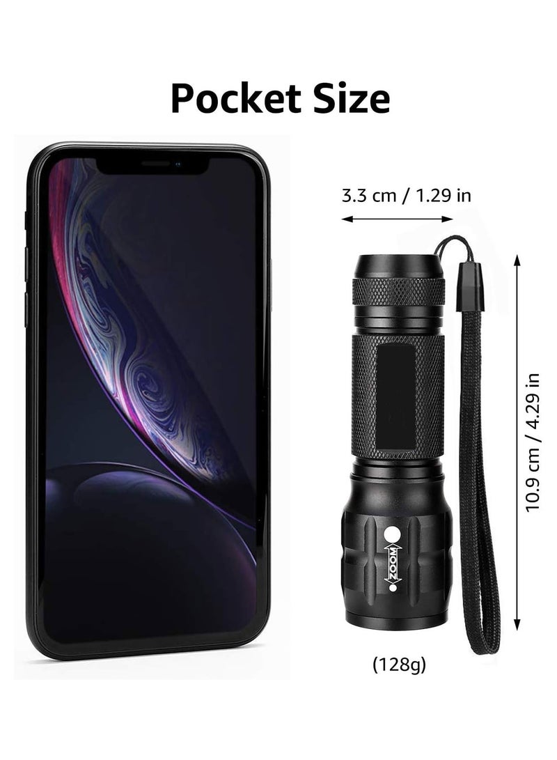 LED Flashlights High Lumens, Small Flashlight, Zoomable, Waterproof, Adjustable Brightness Flash Light for Outdoor, Emergency, AAA Batteries Included, Tactical Camping Accessories  - Image 3