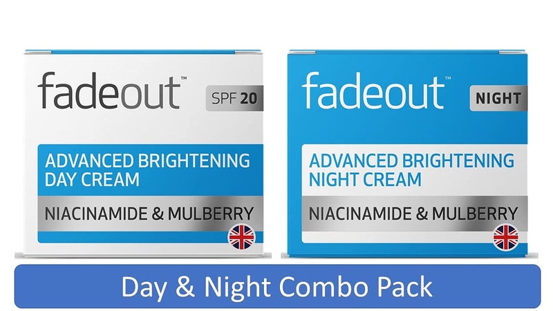 Fade Out Advanced Brightening Duo of Day Cream with SPF 20  Night Cream 50ml with Active Natural Ingredients  Boosts Skin Hydration and Radiance Overnight  Pack of 2 - Image 1