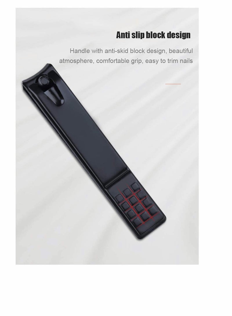 18 Piece Professional Nail Clipper Set in Black Stainless Steel for Men and Women with Durable Metal Case for Perfect Pedicure and Manicure - Image 2