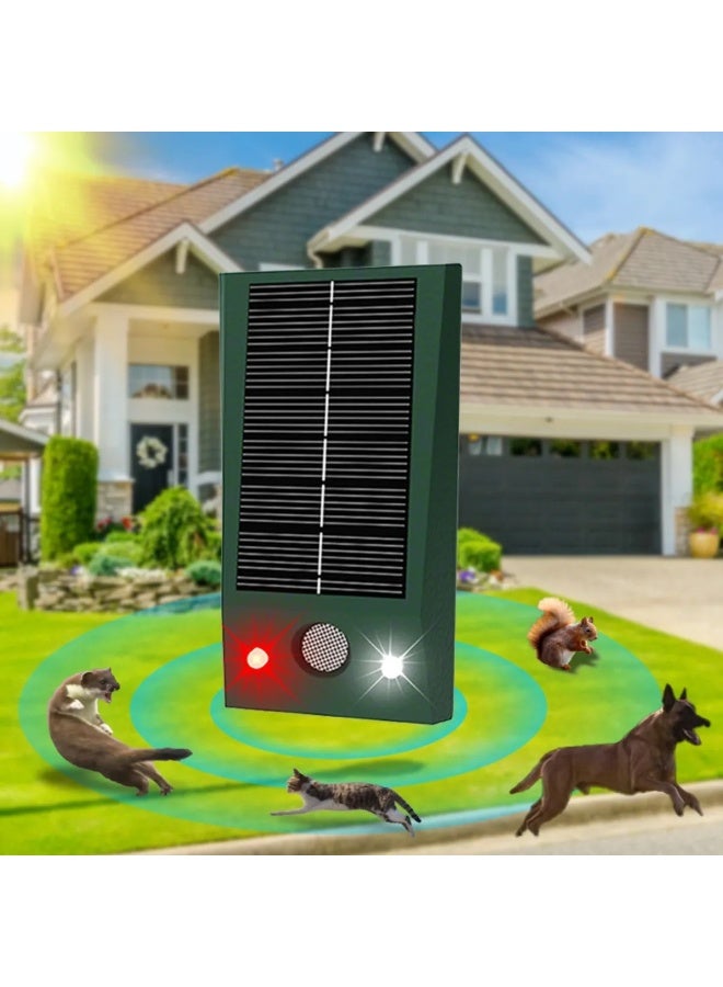 Solar Powered Ultrasonic Electronic Pest Repellent with LED Flashing Lights, IP58 Waterproof for Yard Control - Image 3