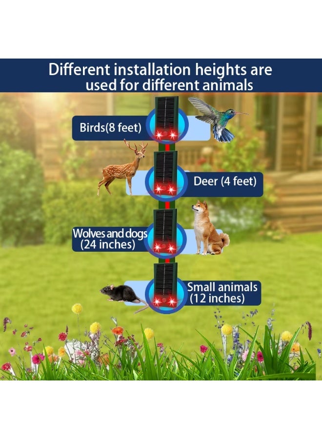 Solar Powered Ultrasonic Electronic Pest Repellent with LED Flashing Lights, IP58 Waterproof for Yard Control - Image 5