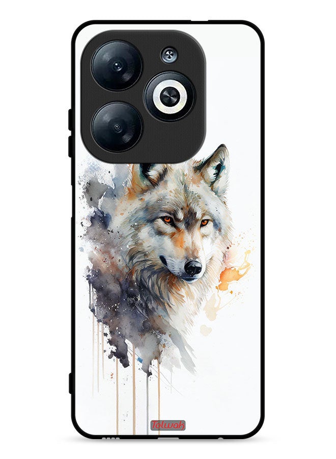 Tolwak Infinix Smart 8 4G Protective Case Cover Wolf Abstract Art - Image 1