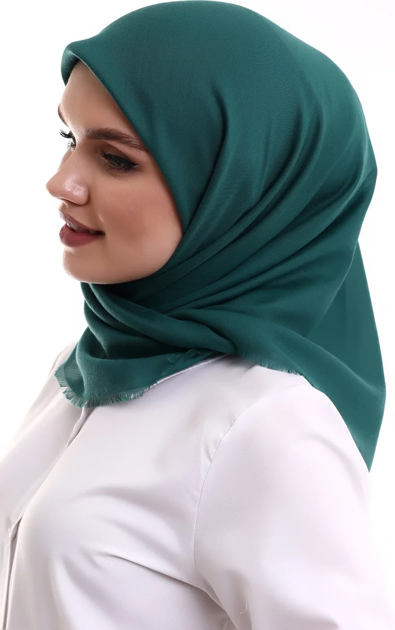 İhvan Online Cotton Panel Plain Patternless Cover Dark Green