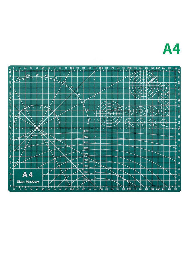 A4 Self Healing Cutting Mat Double-sided Non-slip PVC Cutting Board with Grid Lines Angles Design 3mm Thickness for Scrapbooking Art & Craft Projects