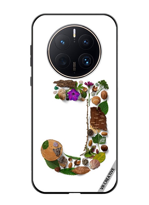 Protective Case Cover For Huawei Mate 50 Pro Alphabet J Design Multicolour