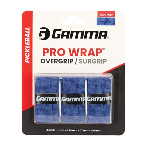 Gamma Pickleball Pro Wrap Overgrip Tacky Durable Soft Moisture Absorbent Paddle OG Badminton Padel Racket Grip Multiple Colors Versatile for All Skill Levels Blue - Image 1