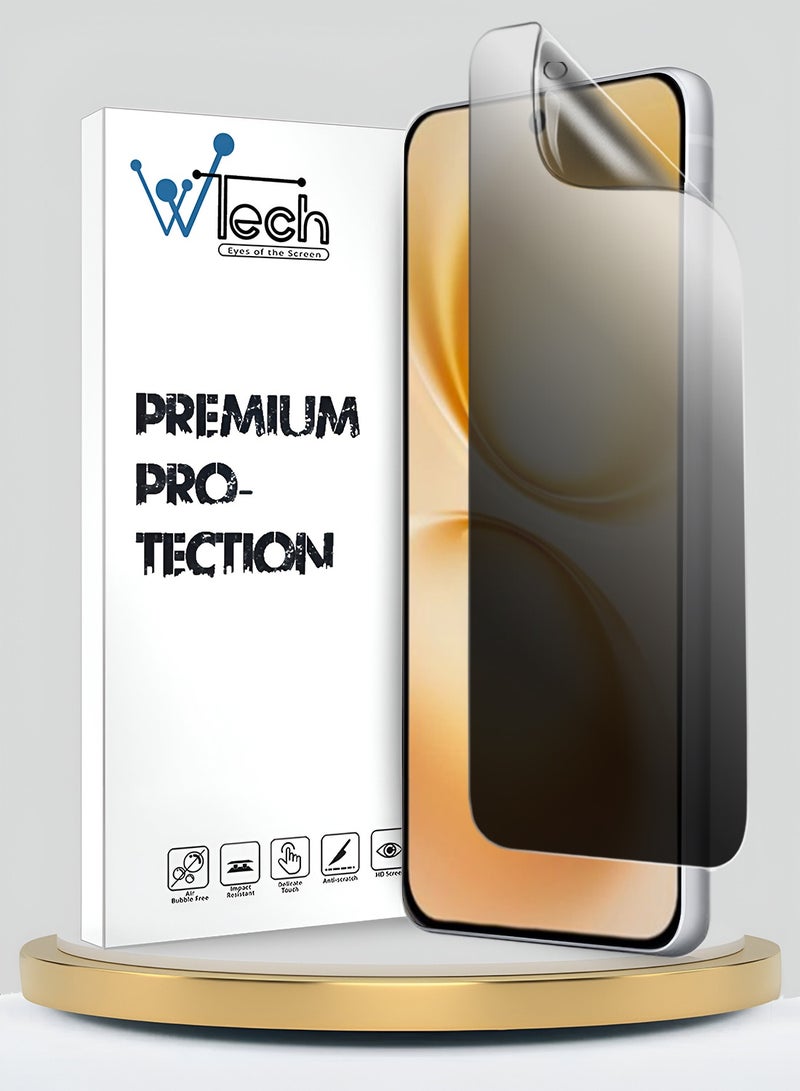 دبليو تيك فيلم حماية الشاشة الفاخر المضاد للتجسس / المضاد للخصوصية من هيدروجيل vivo X200 FE 5G 2025 - رفيع ومرن (MSHFMP) - شفاف - Image 1