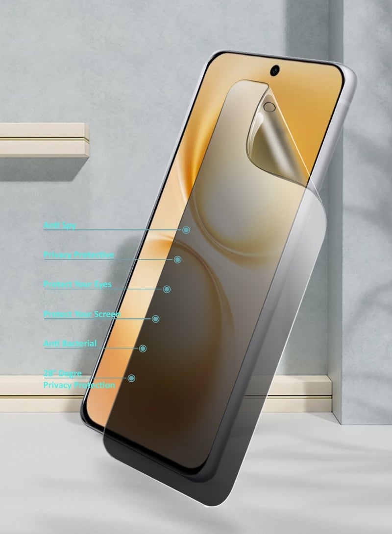 دبليو تيك فيلم حماية الشاشة الفاخر المضاد للتجسس / المضاد للخصوصية من هيدروجيل vivo X200 FE 5G 2025 - رفيع ومرن (MSHFMP) - شفاف - Image 3