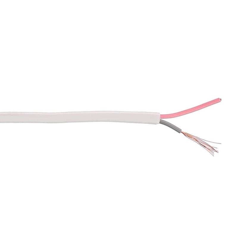 Twin Flat 10 mm 2 core Copper Wires Cables with Double Layer PVC Insulation White 88 Meters - Image 1