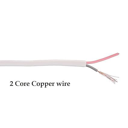 Twin Flat 10 mm 2 core Copper Wires Cables with Double Layer PVC Insulation White 88 Meters - Image 2