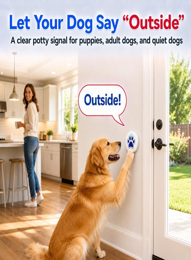 ChunHee Dog Training Bells for Door - Dog Door Bell for with 36 Custom Sounds | Dog Bell for Door Potty Training | Chew-Proof & Adjustable Volume (0-115dB) | Teach Puppies to Signal to Go Outside - Image 2