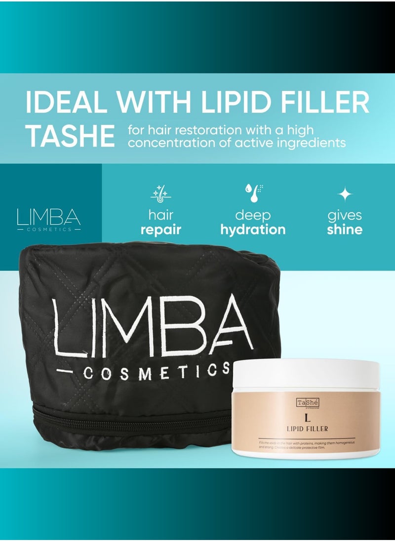 Limba Cosmetics Hair Steamer Head Spa Cap for Salon and Home Hair Care - Fast Heating, Adjustable Temperature and Enhanced Results,1st gen., Black Color  - Image 4