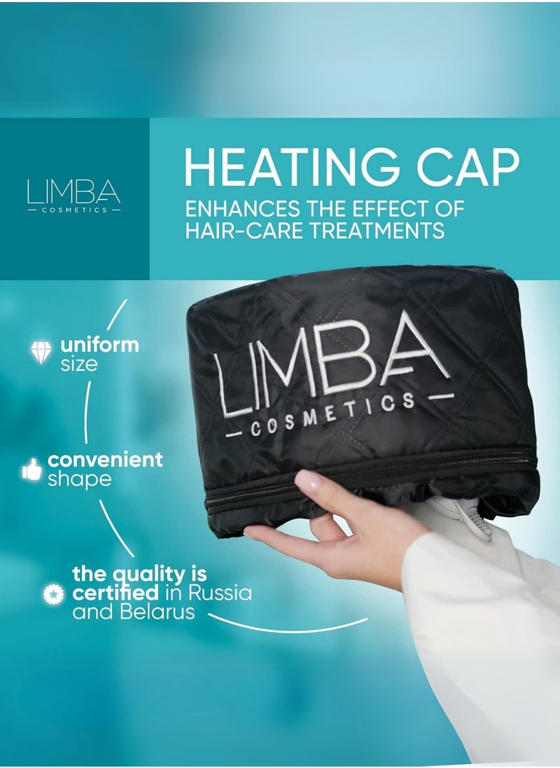 Limba Cosmetics Hair Steamer Head Spa Cap for Salon and Home Hair Care - Fast Heating, Adjustable Temperature and Enhanced Results,1st gen., Black Color  - Image 2
