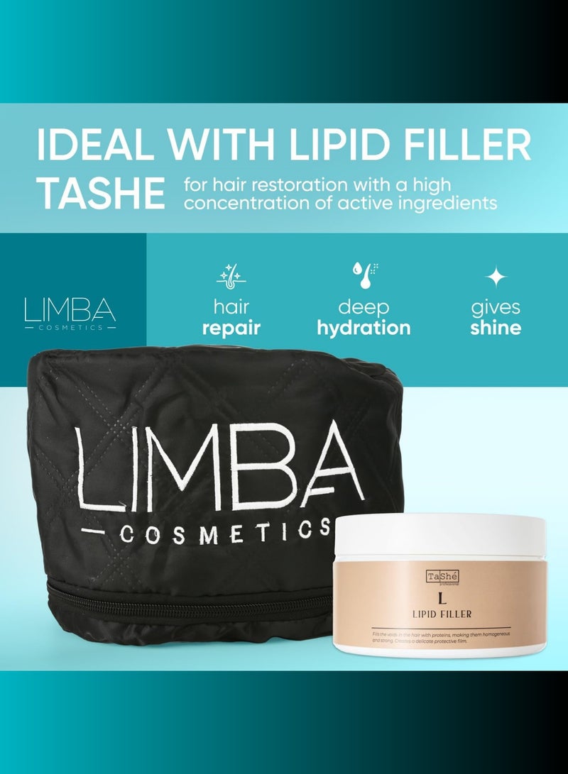 Limba Cosmetics Electric Hair Steamer Cap by Limba – Adjustable Heat Spa Treatment for Hair Masks & Serums, 1st Gen, Black  - Image 3