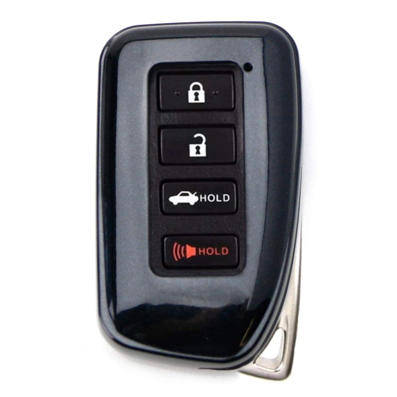 iJDMTOY Black Gloss Finish Hard Shell Key Fob Cover Case, Compatible with 2nd Gen Lexus is ES GS RC NX RX LX 200 250 350 4-Button Smart Key Fob - Image 4