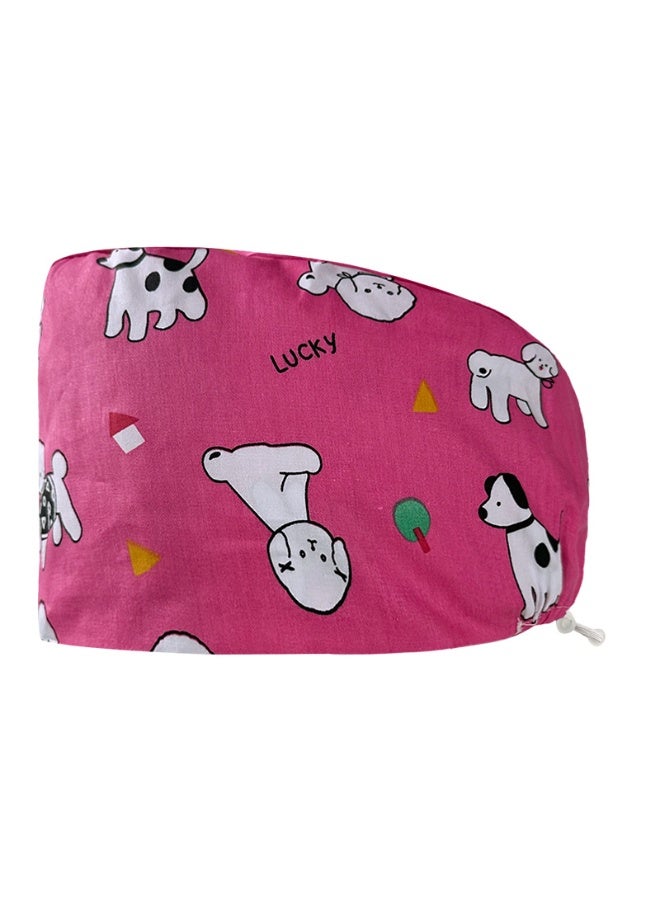 NIBEMINENT Personalized Colorful Print Cotton Hat Medical Scrubs Caps Buckle Beauty Salon Hat Lab Pet Shop HeadCover Nurse Cap Surgical Cap