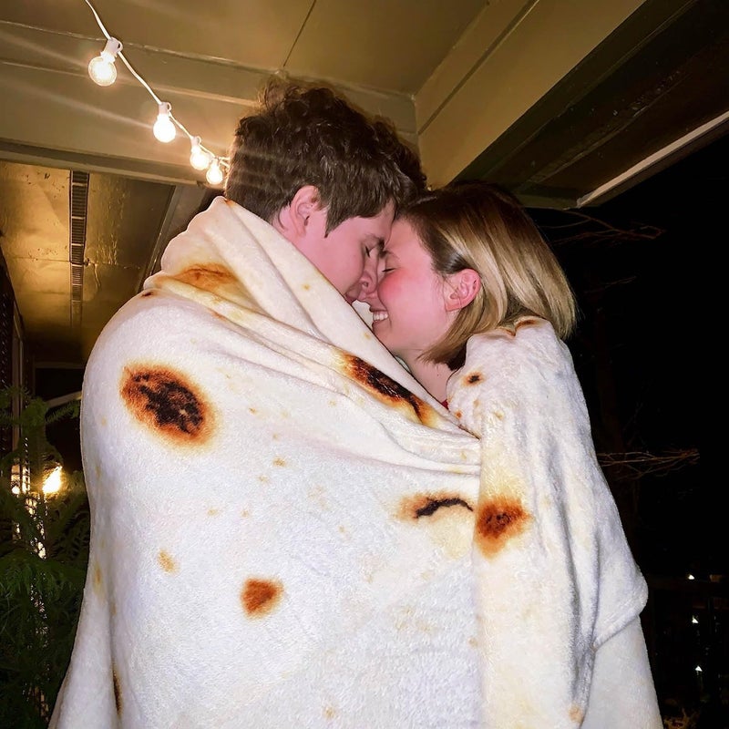 Acteb 74in Burrito Tortilla Blanket White Elephant Gifts for Adults Useful Throw Blankets Women Men Party Cool Stuff Novelty Gag Soft Fleece Wrap - Image 4