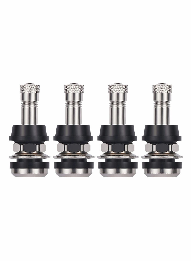 Barakah TR416 Metal Valve Stems 4 Pieces Tire High Pressure Outer Mount Fits 0.453" and 0.625" Rim Hole 1 1/2" Long - Image 1