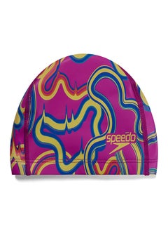 speedo Junior Printed Pace Swimming Cap Pink  - Image 2